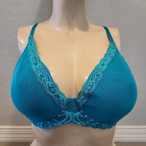 Natori Bra 36DDD Turquoise Underwire Lined - Picture 1 of 4